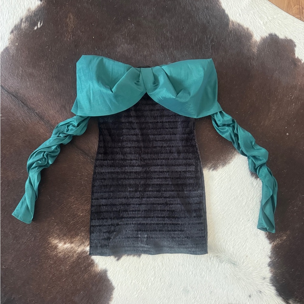 NBD Teal and Black Mini Dress , NWT